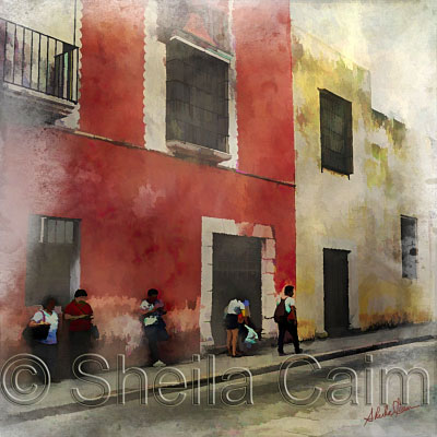 a street scene in Merida, Mexico